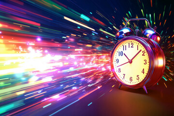 Time Flies: Abstract Clock with Motion Blur
