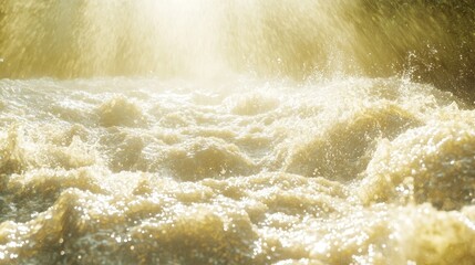 Obraz premium Flooded River: Climate Change Impact on Communities - Ultra-Detailed, Cinematic Light
