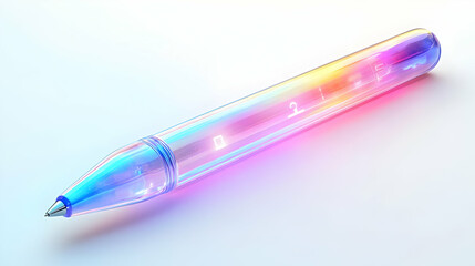 3D Holographic Stylus Pen with Glowing UI: Experience the Future of Creative Technology with Sleek Design on Minimal Background