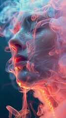 Abstract Portrait in Smoke and Light