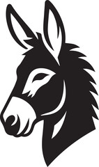Donkey head silhouette vector