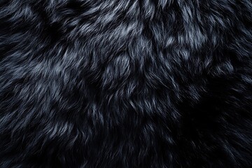 Fototapeta premium Black fur texture. Abstract background and texture for design.