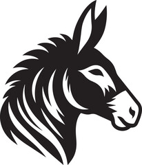 Donkey head silhouette vector