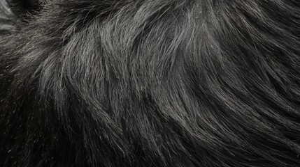 Fototapeta premium Close-up Texture of Black Animal Fur with Subtle Highlights