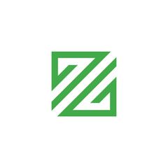 Letter Z Square Logo design vector template