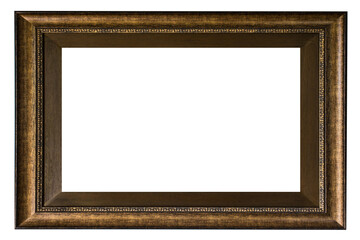 vintage photo frame isolated on whit background, blank for your text.