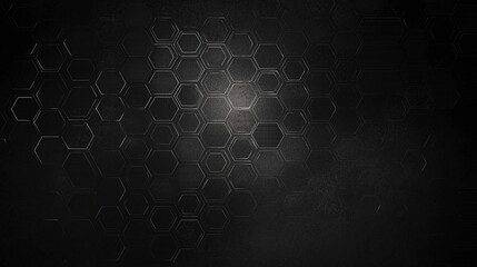 A sleek black hexagonal pattern with a dark gradient fade on the edges, ideal for gaming industry visuals or web banner designs.