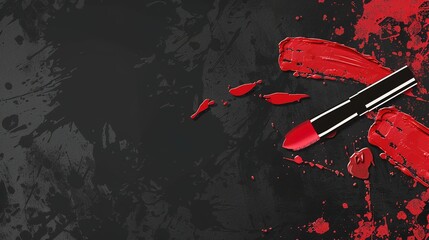 Make up lipstick mock up cosmetics wallpaper background