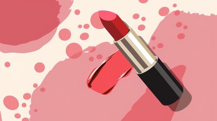 Make up lipstick mock up cosmetics wallpaper background