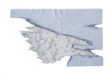 Ripped torn white paper poster sheet with transparent background cut out design element