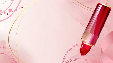 Make up lipstick mock up cosmetics wallpaper background