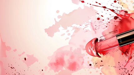 Make up lipstick mock up cosmetics wallpaper background