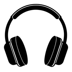 headphone vector silhouette art illustration