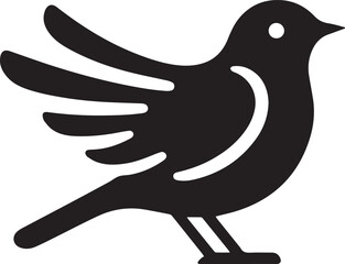 vector silhouette bird art work black and white