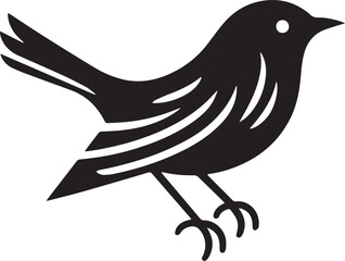 vector silhouette bird art work black and white