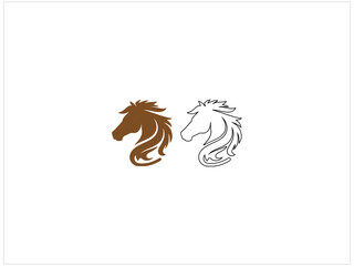 HORSE logo design ,vector, icon , illustration and isolate template .