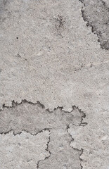 Grey textured concrete wall background.Grunge Old Brick floor with Damaged Plaster. Abstract Crack Wall Surface backdrop