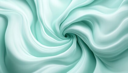 Fototapeta premium A soothing blend of mint green and seafoam blue creates a calming abstract swirl