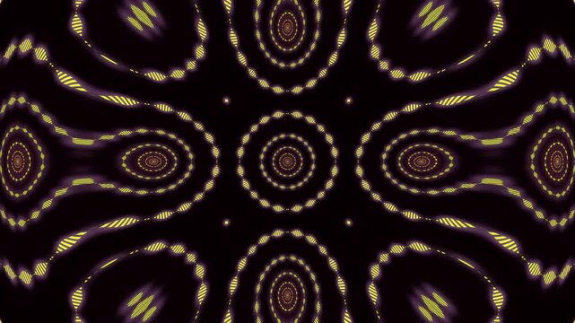 Black and Gold Circle Pattern background - A gold circle pattern on a deep black background, creating a luxurious and elegant effect.
 3D animation

