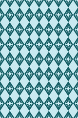 Seamless geometric patterns dark blue green on a light blue background vector.