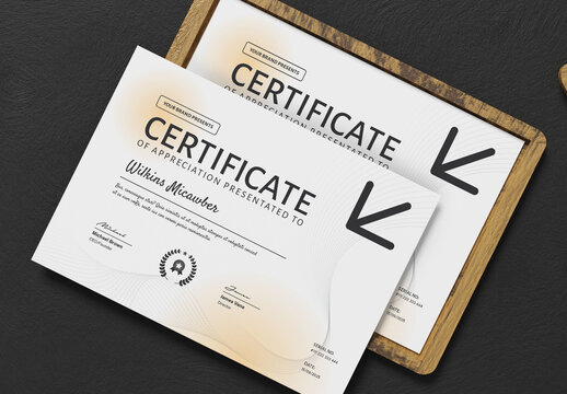 Minimal Creative Certificate Template