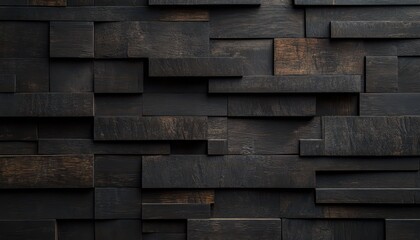 Rustic wooden texture with dark tones in a modern interior design setting