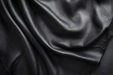 Fototapeta premium Leather texture: Elegant folds and shading A representation of high quality leather with visible wrinkles and shading that highlight the softness and structure of the material.