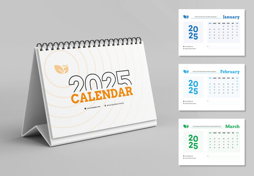 Minimal And Colourful 2025 Calendar
