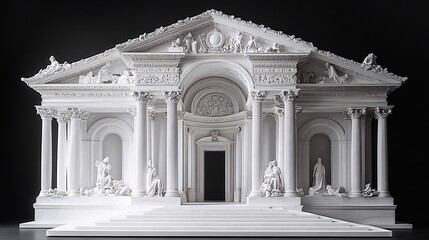 Obraz premium Detailed Classic Architectural Model with Intricate Elements