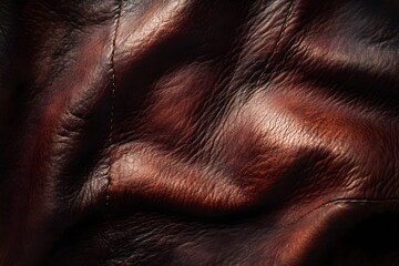 Naklejka premium Leather texture: Elegant folds and shading A representation of high quality leather with visible wrinkles and shading that highlight the softness and structure of the material.