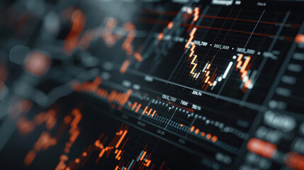 Obraz premium Data visualization is crucial for understanding market trends, showcasing chart with significant stock market fluctuations and analytics