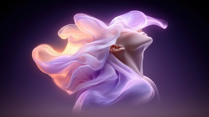 Woman With Flowing Hair