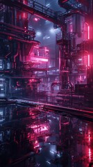 Advanced android manufacturing facility, 4K hyperrealistic photo