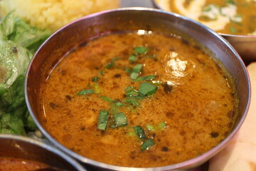 Indian cuisine: chicken keema curry