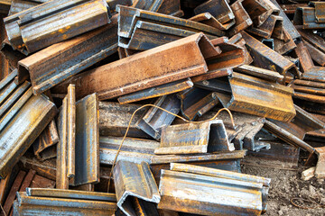 Metal scraps collected for recycling at a production plant, showcasing the remnants of industrial activity and the potential for sustainable reuse