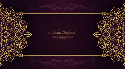 Luxury background with golden mandala ornament