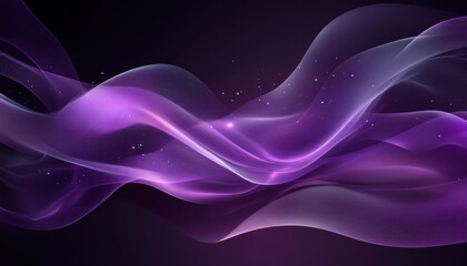 A vibrant abstract purple gradient background with flowing waves and soft textures