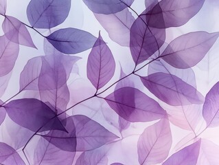 Naklejka premium purple leaf pattern intertwines elegantly across a soft backdrop, creating a visually stunning wallpaper that exudes tranquility and nature's grace