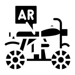 Ar Motorbike Riding icon vector image. Can be used for Augmented Reality.