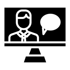 Live Interview icon vector image. Can be used for Live Streaming.
