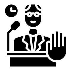 Filibuster icon vector image. Can be used for Politics.