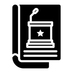 Slate icon vector image. Can be used for Politics.