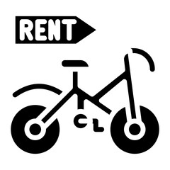 Bicycle Rental icon vector image. Can be used for Personal Transportation.