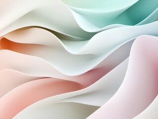 soft, abstract 3d wavy background with a multicolor pastel palette. aesthetic visuals flow harmoniously, evoking a calming and vibrant ambiance, perfect for modern design projects