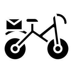 Mail Bike icon vector image. Can be used for Postal Service.