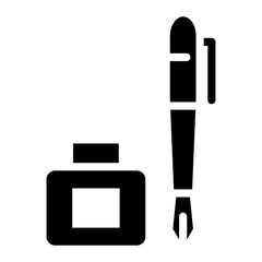 Pen And Ink icon vector image. Can be used for Postal Service.