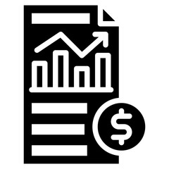 Financial Report icon vector image. Can be used for Business Performance.