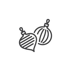 Christmas Tree Ornament line icon