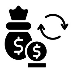 Loan Transfer icon vector image. Can be used for Loan.