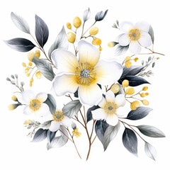 Obraz premium Elegant Floral Arrangement with Yellow Accents